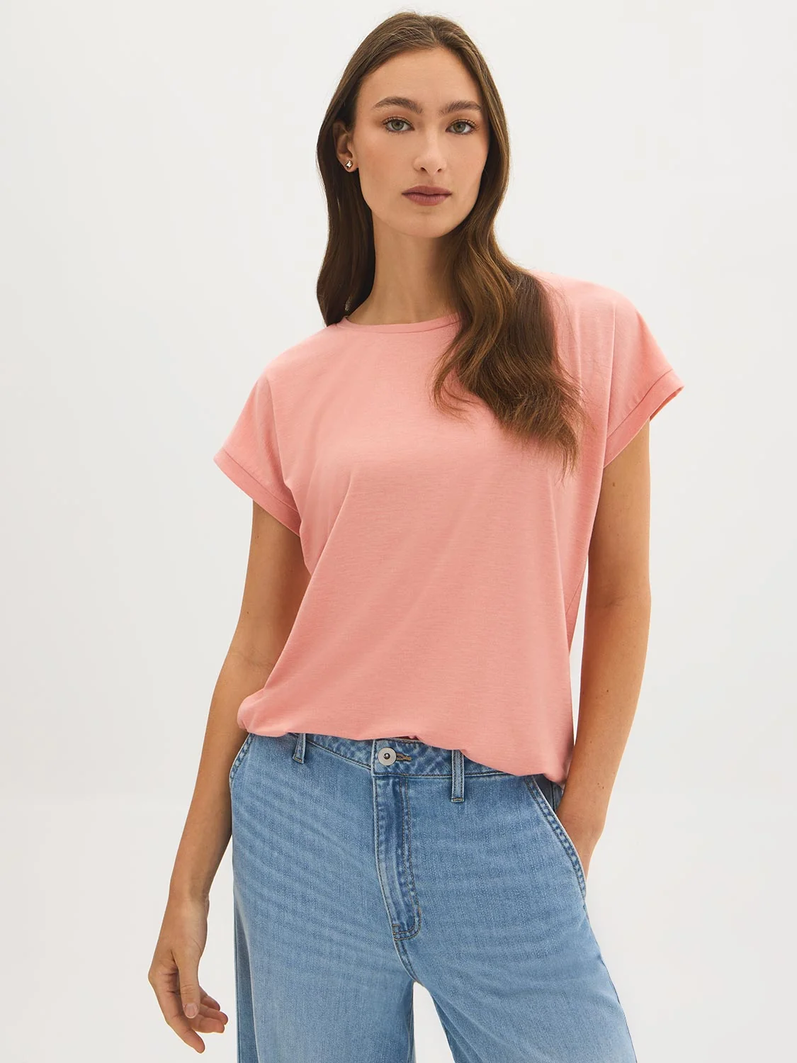 Cuffed Dolman Sleeve T-Shirt