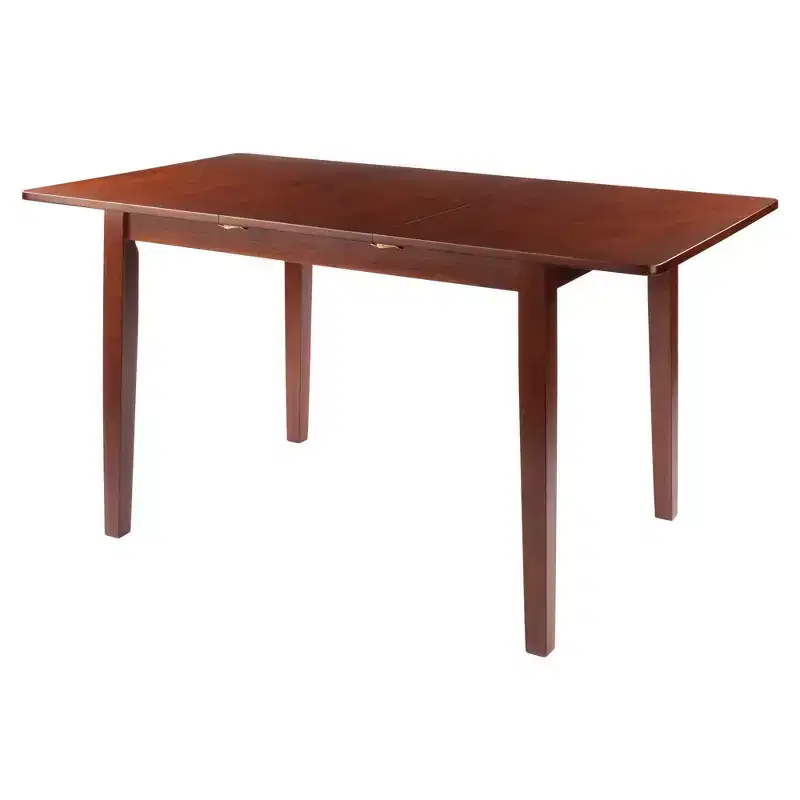 Extendable Dining Table Walnut - Self-Storing Butterfly Leaf, Seats 6