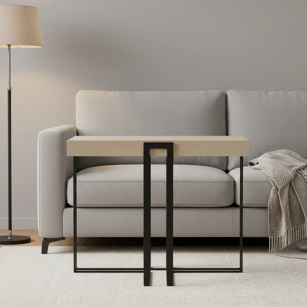 Contemporary End Table - Beige