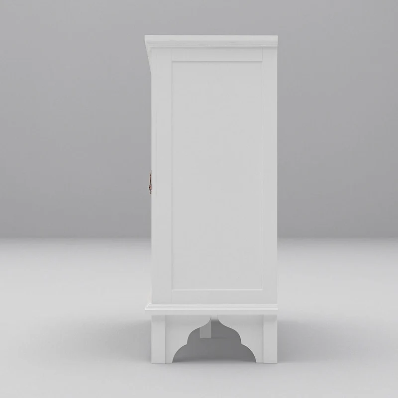 Wooden Carved Bathroom Cabinet Accent Cabinet Sideboard Acrylic Glass