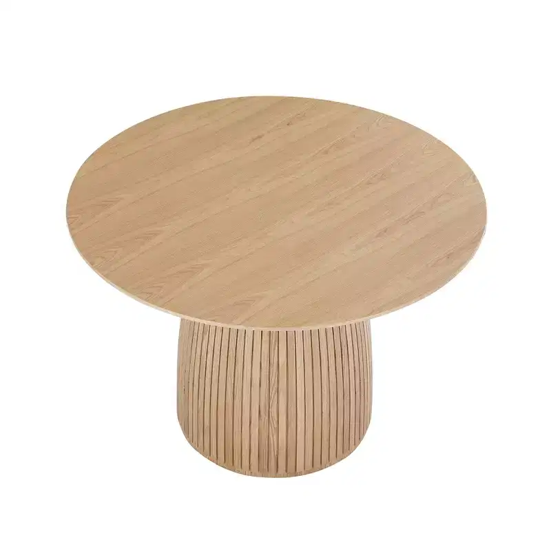 Round Wood Dining Table Kitchen Table Modern Table with Circular Tabletop for Dining Room, Restaurant