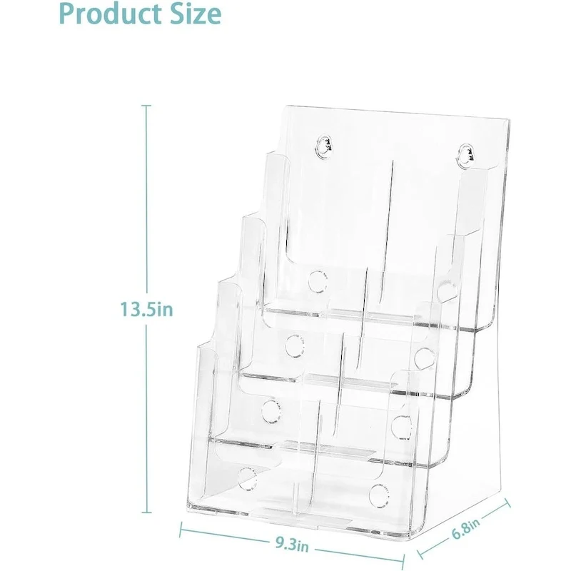 Acrylic Clear Literature Holder & Brochure Display Stand