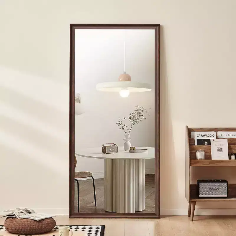 Full Length Wall Mirror with Frame, Modern Full Body Floor Mirror for Bedroom, Dressing Room, Large Standing Mirror-Panipeachy
