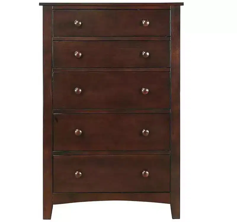 Okak Modern 5/2-Drawer Chest of Drawers, Tall Bedroom Dresser or Nightstand with Wood Veneer