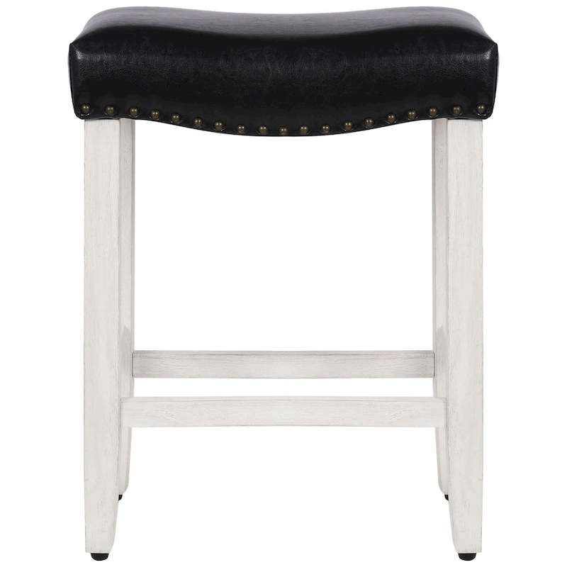 Jameson Upholstered Polyester Antique White 24 Inch Counter Stool