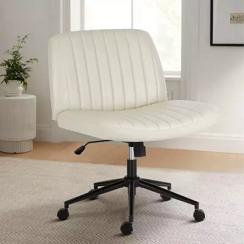 Legged Office Desk Chair with Wheels - Beige
