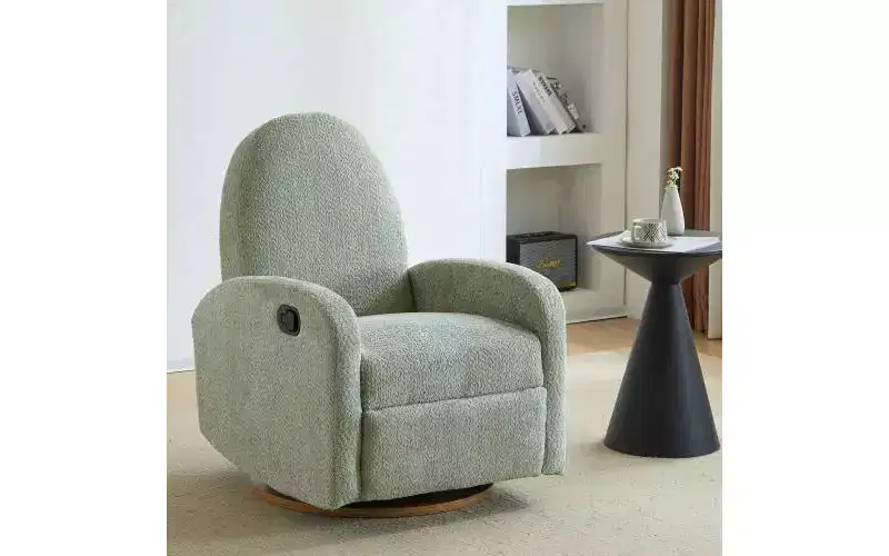 360 Swivel and Glider Recliner Chair Light Green
