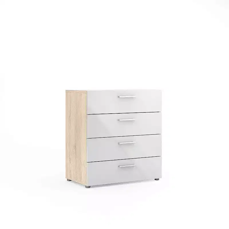 HomeStock 6.57 in.H Particle Board Vertical Dressers with 4 - Drawers in Beige Finish