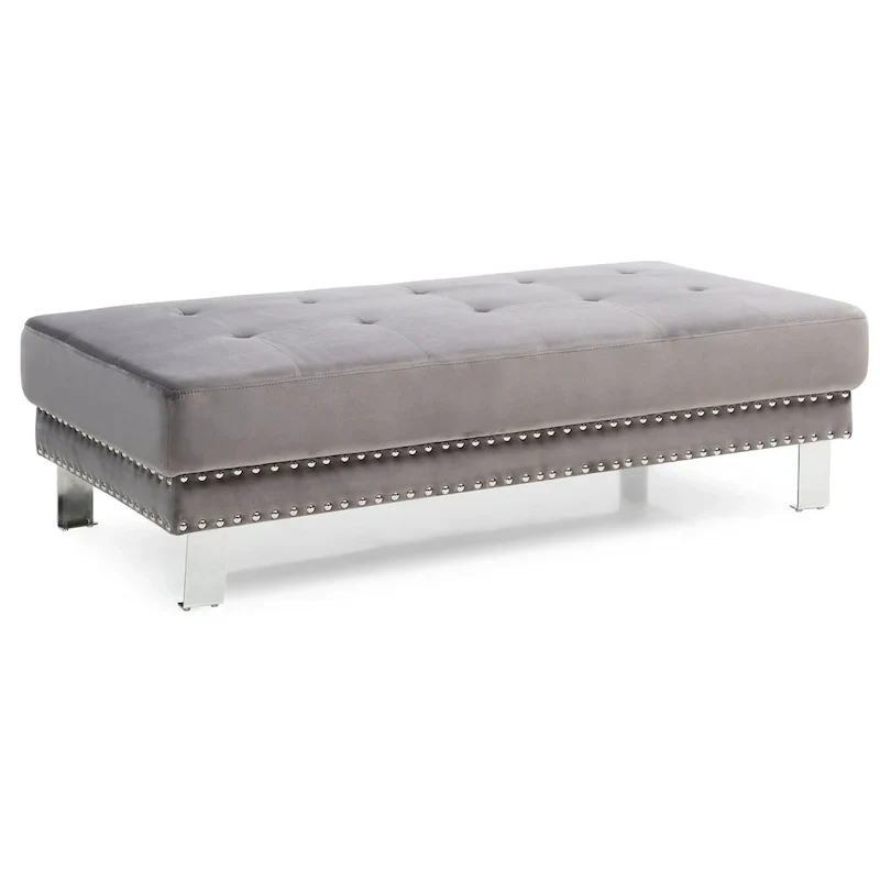 Oversized Velvet Ottoman
