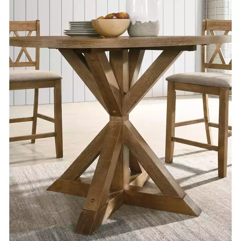 Windvale Cross-Buck Base Counter Height Dining Table