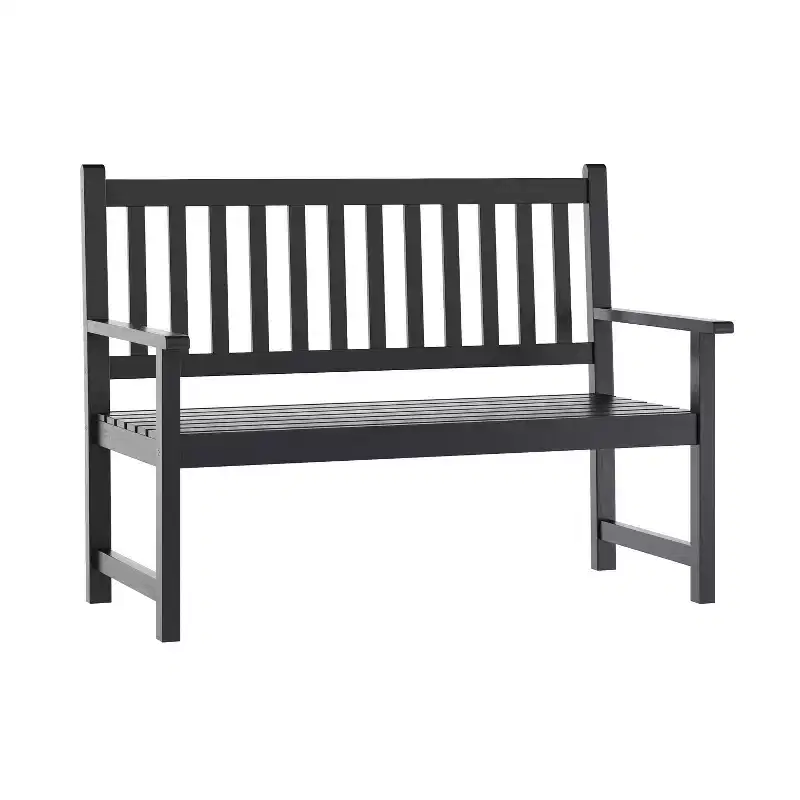 Emma and Oliver Acacia Wood Patio Bench for Indoor/Outdoor Use, Slatted Loveseat for 2, Perfect for Sunroom, Garden, Backyard, or Porch