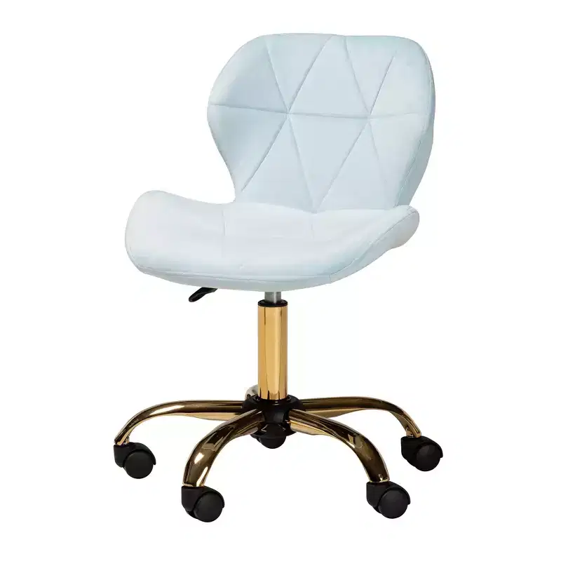 Contemporary Glam Velvet Swivel Office Chair