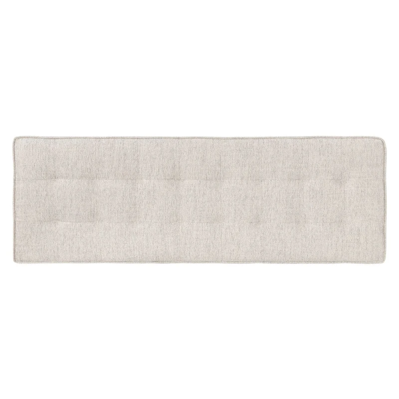 Poly & Bark Luca Fabric Bench - Tufted Seat with Solid Wood Legs