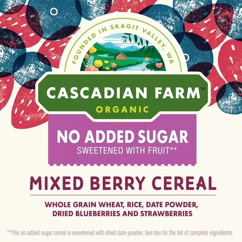Cascadian Farm No Added Sugar Mixed Berry Breakfast Cereal - 12.5oz