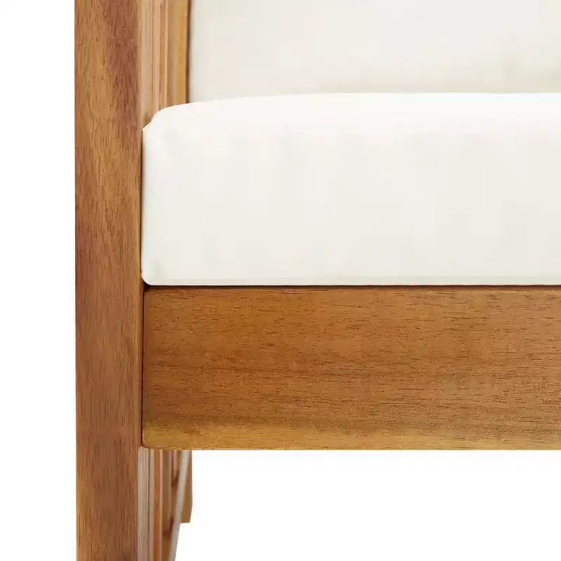 vidaXL Patio Bench with Cushions 46.9 Solid Acacia Wood