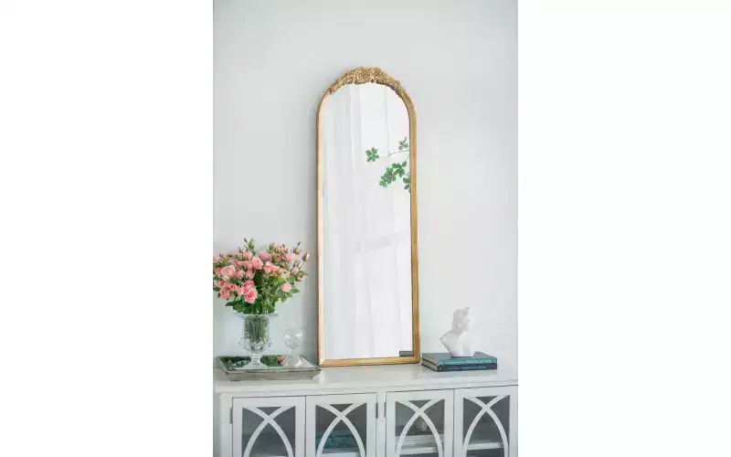 19 x 56 Inch Wood Floor Mirror Full Length Design