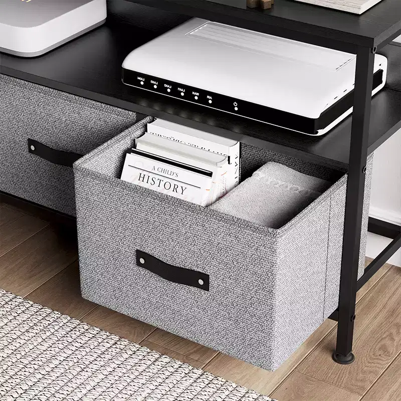 Entertainment Center with Storage, 55 Inch Small TV Stand with Drawers and Shelves, TV & Media Console Table Furniture for Living Room, Bedroom