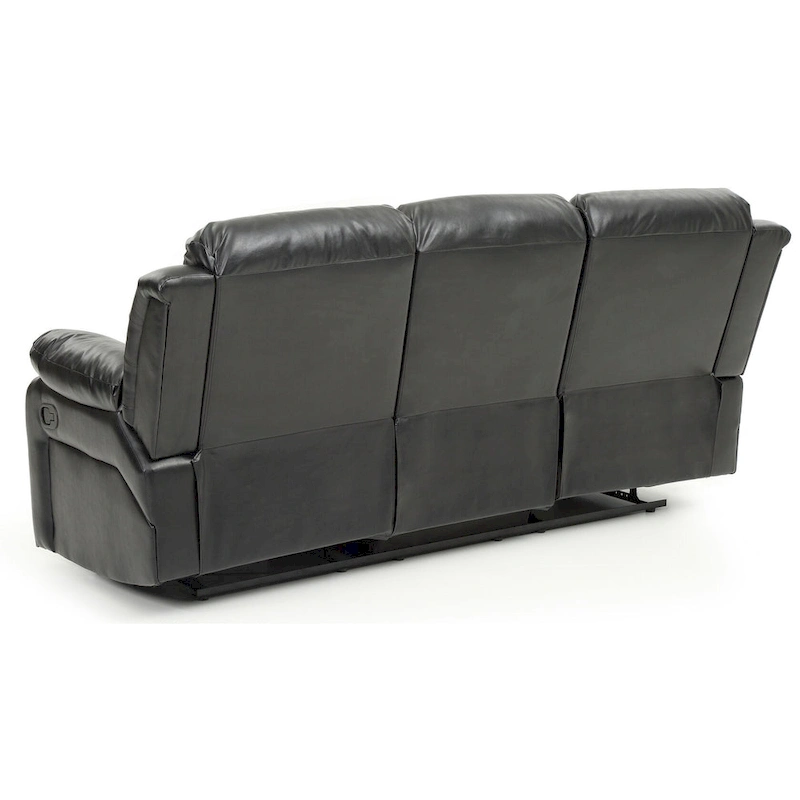 Daria 85 in. W Flared Arm Faux Leather Straight Reclining Sofa - 37L x 85W x 41H