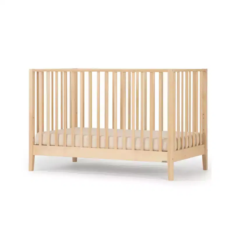 3-in-1 Convertible Crib, Solid Beechwood, GREENGUARD Gold Certified, Made in Italy