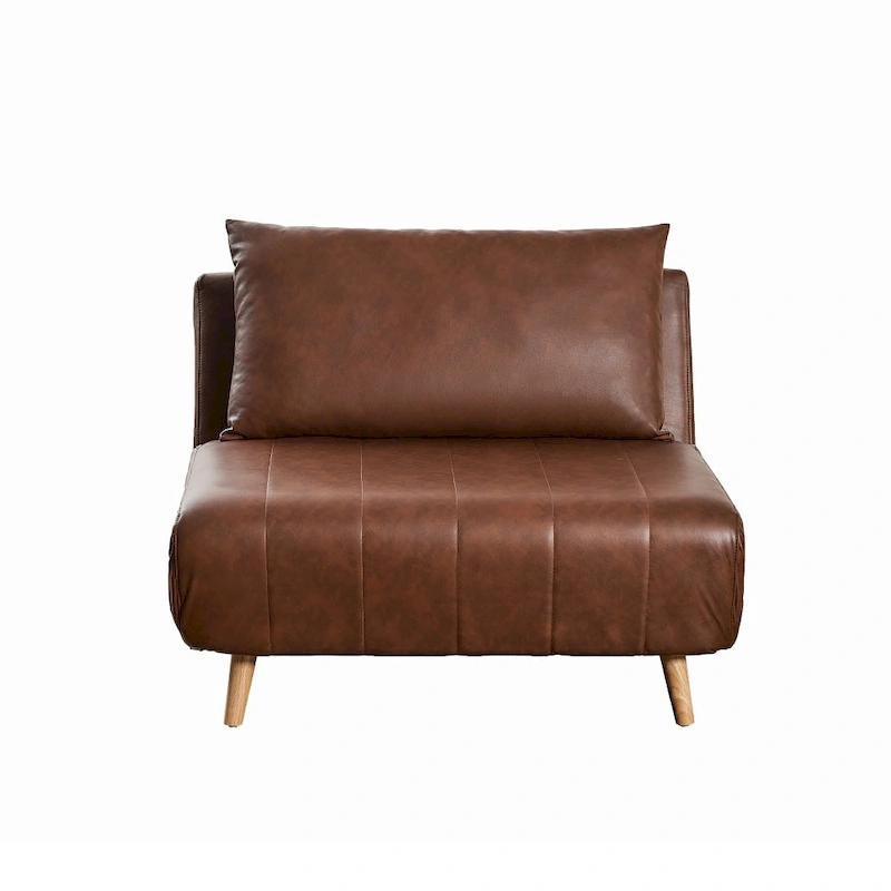 Foldable Sleep Chair with Hideaway Legs and Backrest Pillow - 75.5D x 41W x 30H