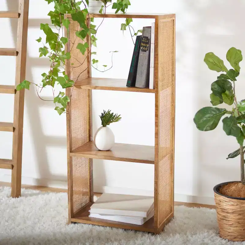 Phoenix 3 Shelf Etagere - ETG6501 - Natural/Golden Brown - Safavieh