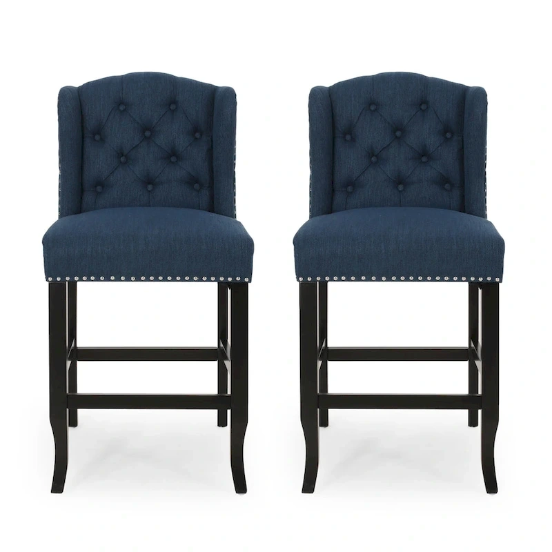 Foxcroft Wingback Counter Stool (Set of 2) by Christopher Knight Home
