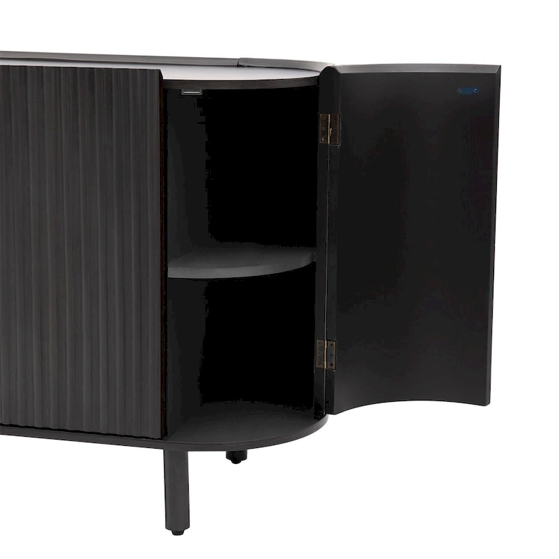Merax Curved Design Light Luxury Sideboard with Adjustable Shelves
