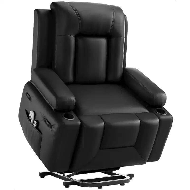 Electric Lift Recliner Chair - Heat and Massage for Elderly & Mobility Impaired, Adjustable Back and Legs, Heavy Duty Lift Chair for Seniors