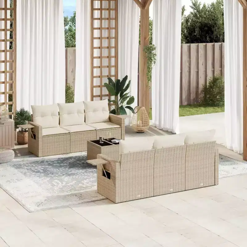 vidaXL Modular Patio Sofa Set with Cushions in Different Colors