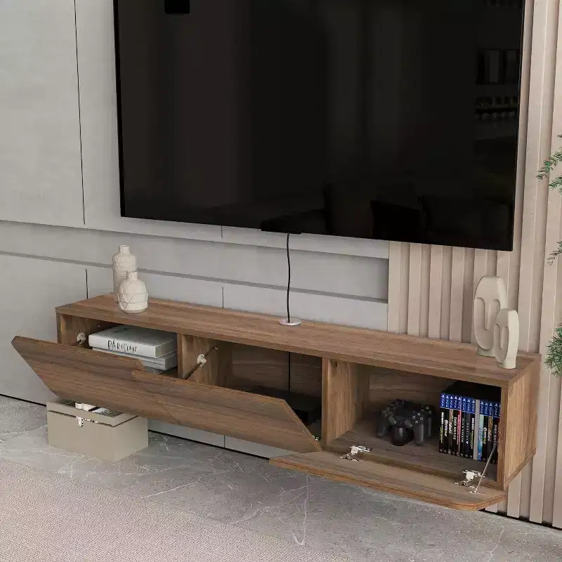 HomeStock Floating TV Stand, TV Stand up to 75 inch TV, Floating TV Stand Wall Mounted, Floating Entertainment Center, TV Stands for Living Room
