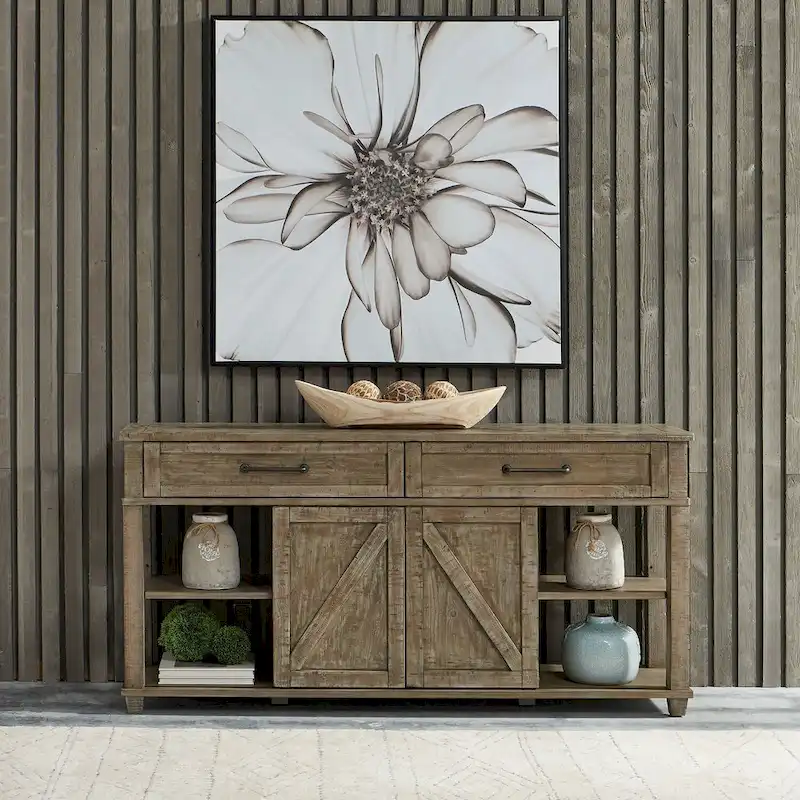 Liberty Furniture Parkland Falls Weathered Taupe Sofa Table