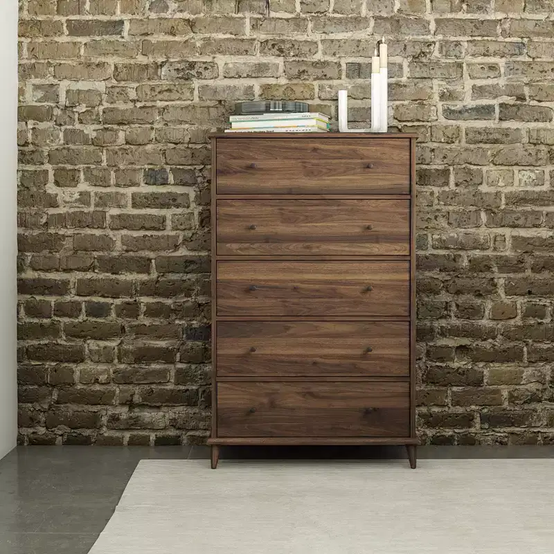 5-Drawer Wood Dresser â€?Spacious Bedroom Storage Chest with Smooth Glide Drawers