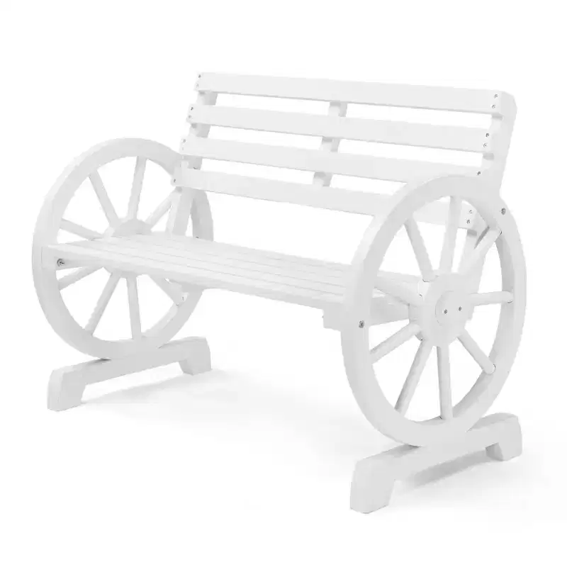Karl Home | 41.5-Inch Wagon-inspired Outdoor Rustic Wooden Bench