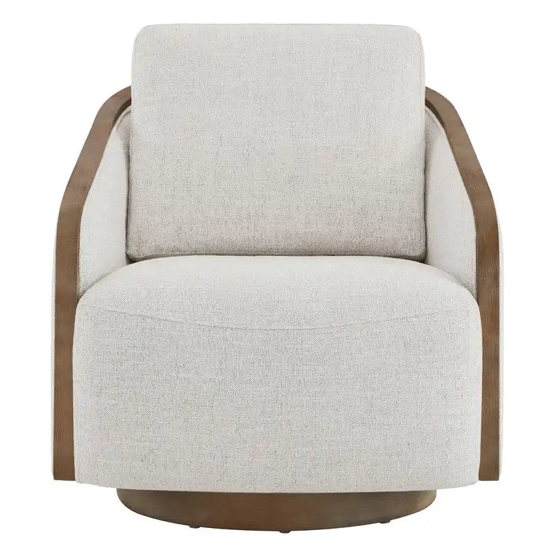 Skyler Modern Upholstered Living Room Swivel Bucket Accent Chair