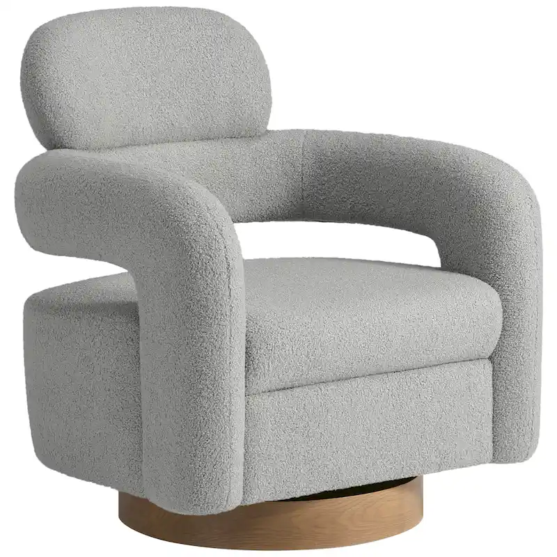 Bayville 29 Wide Sherpa Swivel Chair