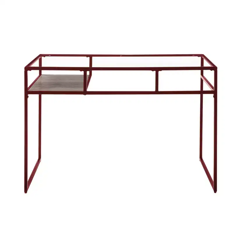 Writing Desk Red/Glass
