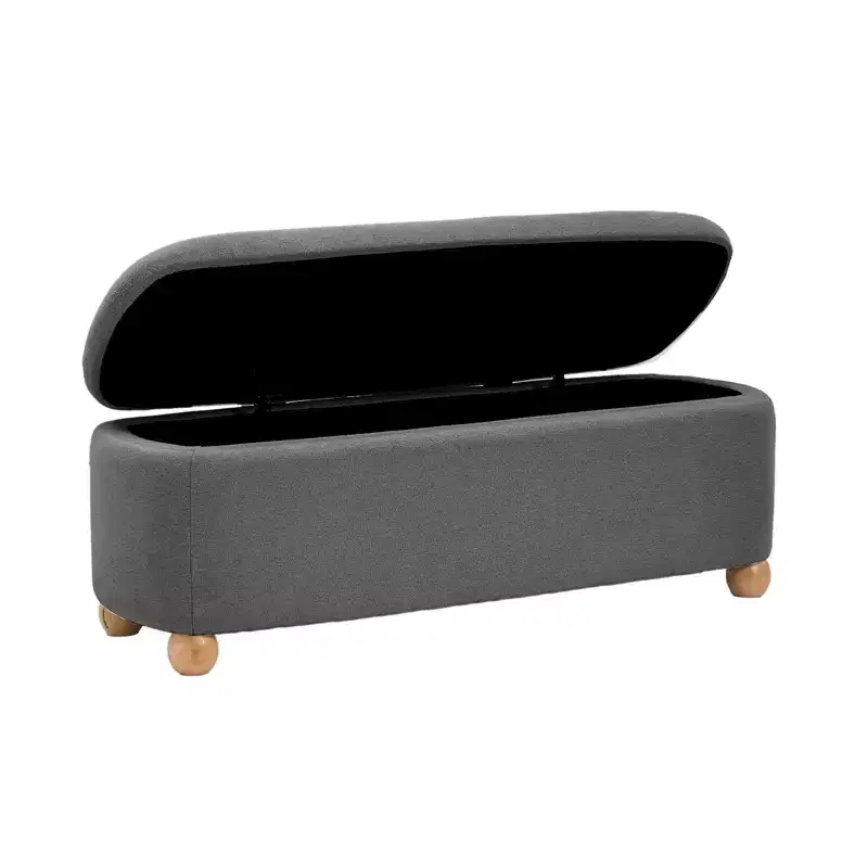 Patricio Storage Bench With Solid Wood Legs| ART OF LIVING DESIGNS