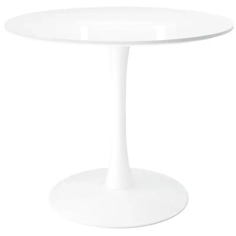 HomeRoots 36 White Metal Dining Table