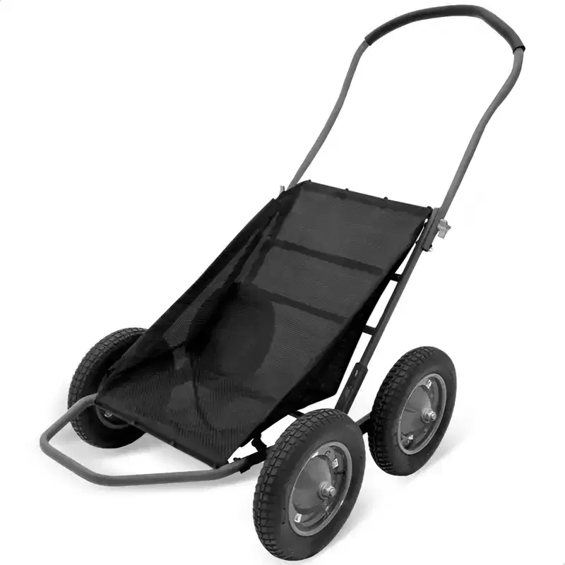 Multi-Use Folding Cart, 500 lb Capacity for Hauling Game, Bait, Hunting Gear, and Wood, Black