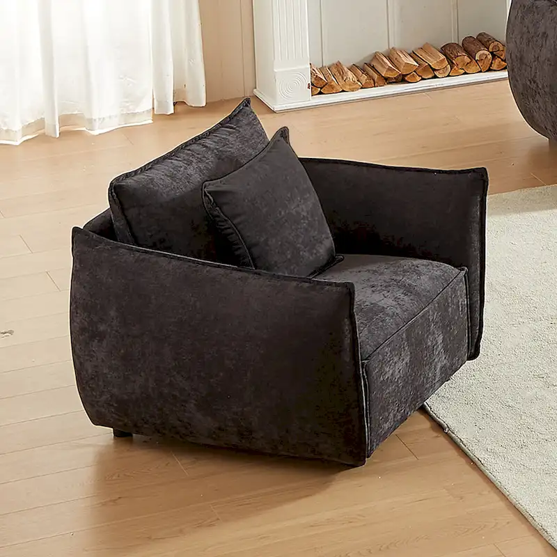44 Upholstered Arm Chair with Pillows