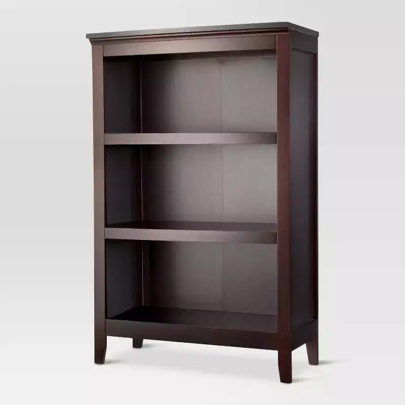 3-Shelf Bookcase – Modern Vertical Storage, 48 in Tall, Holds 75 lbs