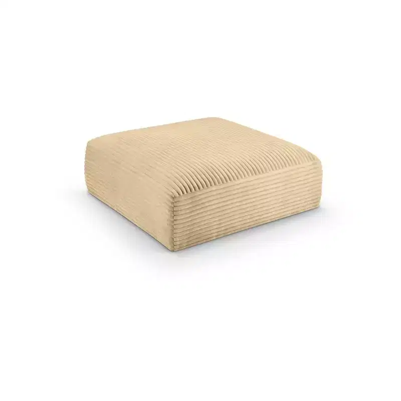 Meridian Furniture,Shaggy Corduroy Performance Fabric Ottoman