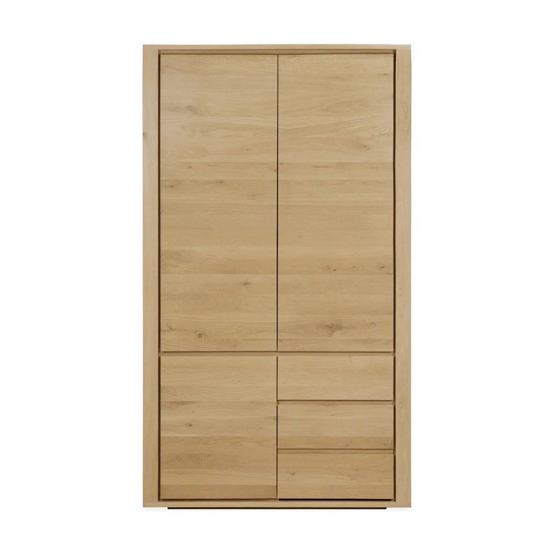 Oak Oak Storage Cabinet with Storage for Office