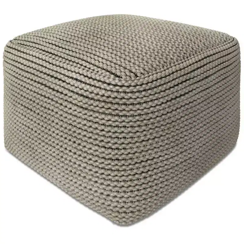 Bayhill Outdoor/Indoor Pouf Cream - WyndenHall