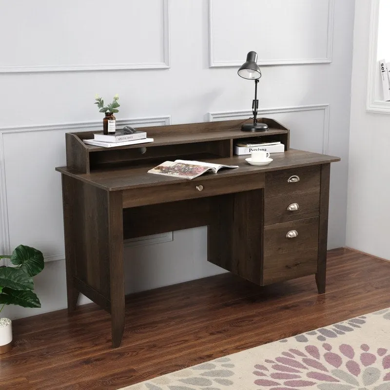 53 Wide Home Office Writing Desk With Hutch