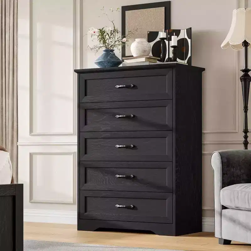 6 Dresser for Bedroom,Chest of Drawers,Farmhouse Modern Wooden Dresser,Storage Organizer Dresse