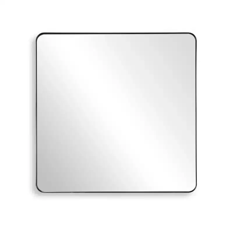 SUMERAIN Square Bathroom Mirror with Tempered Glass, 36x36 Vanity Mirror, Anti-Rust Aluminum Framed
