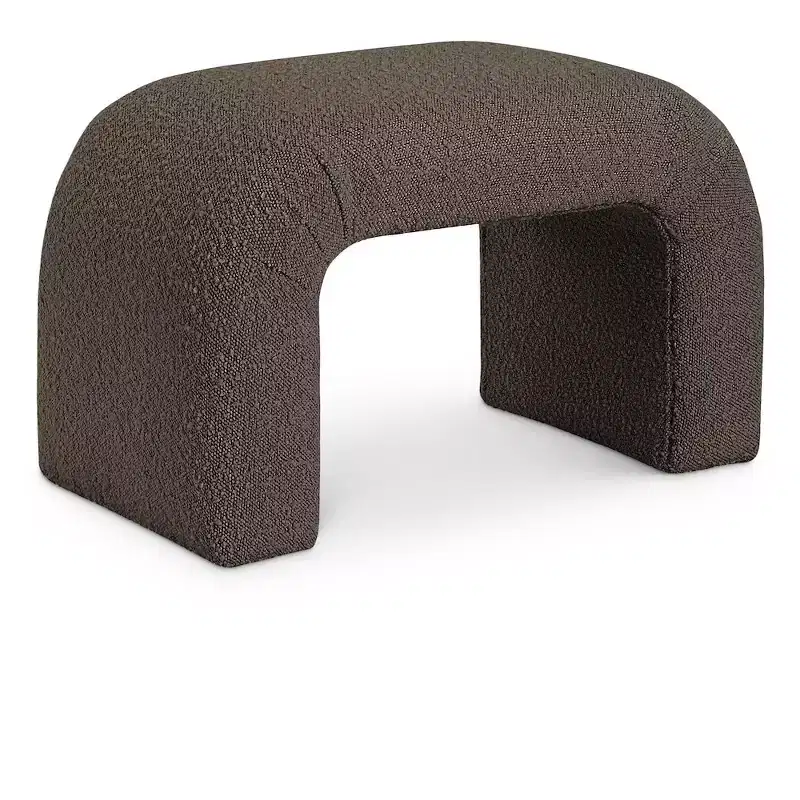 Meridian Furniture,Niagara Boucle Fabric Bench