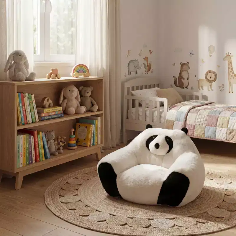 Modern Panda-Shaped Beanbag Chair