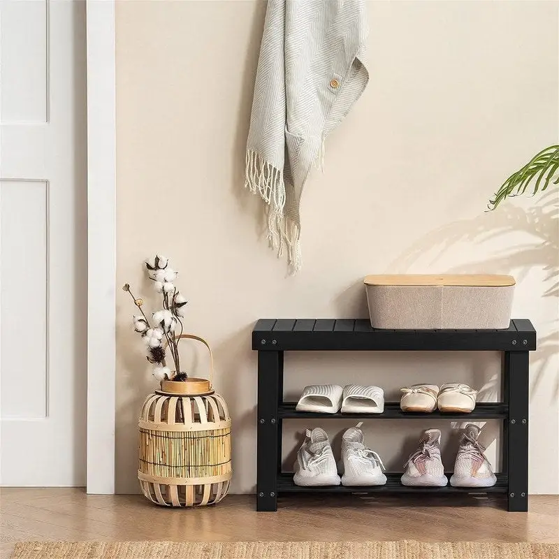 3-Tier Shoe Rack Bench - 11D x 27.6W x 17.7H